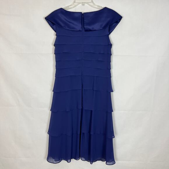Alex Evenings Chiffon Ruffle Party Cocktail Dress Size 10 - Picture 5 of 8